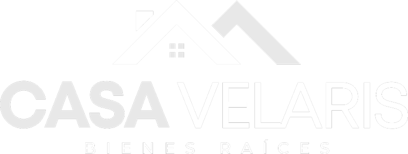 Logotipo tinta blanca Casa Velaris Bienes Raíces en Puebla